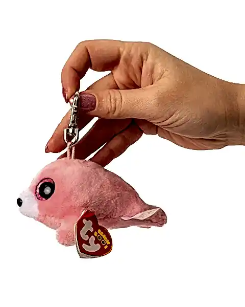 TY Beanie Boo´s Pierre Pembe Fok Peluş Anahtarlık