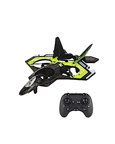 Uzaktan Kumanda 2.4 GHz LED Işıklı Jet Uçak Drone Yeşil