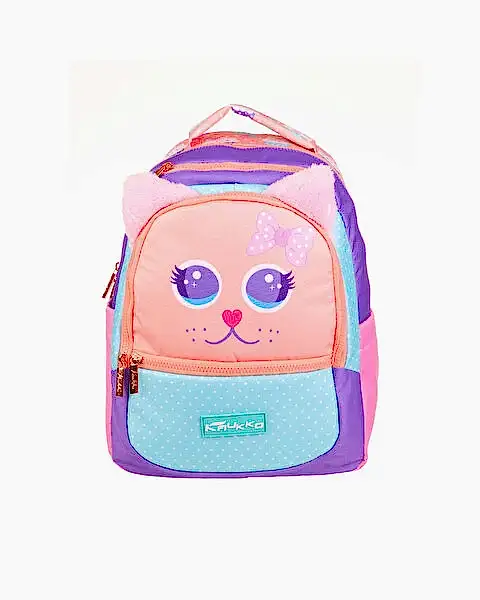 Kaukko Kids Cute Face Cat Okul Çantası