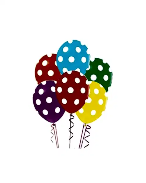 Puantiye Baskılı Karışık Balon 8’li