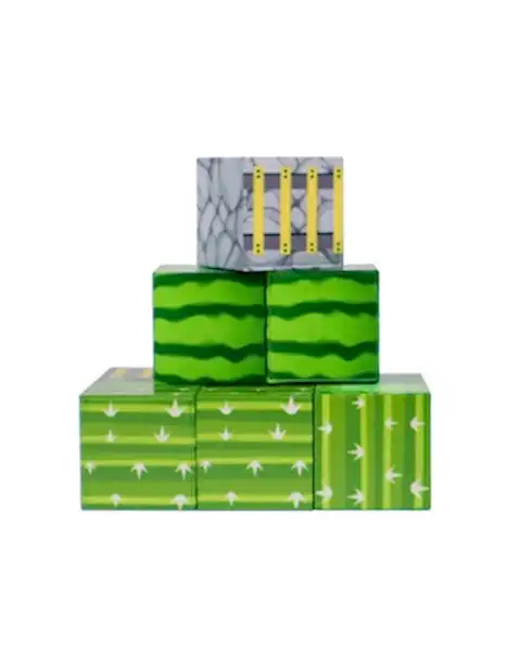 Megacraft Manyetik Bloklar Karpuz-Kaktüs-Merdivenli Taş