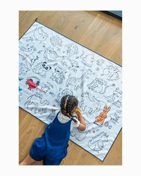 Matrax Oyuncak Boyama Halısı ve 12'li Boya Kalemi Seti