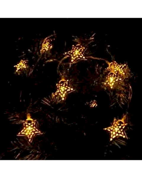 Yılbaşı Pilli Yıldız Figürlü Led Işık 3 Metre