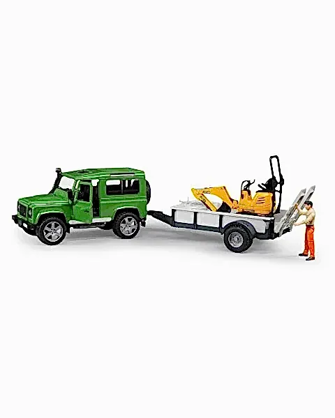 Bruder Land Rover Arazi Aracı ve Jcb Mini Kazıcı
