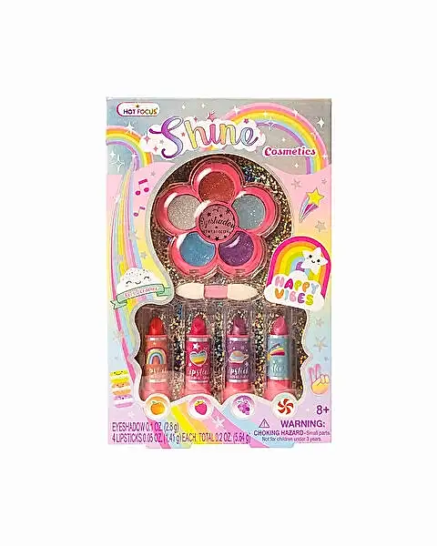 Hot Focus Rainbow Parıltılı Far ve Ruj Seti