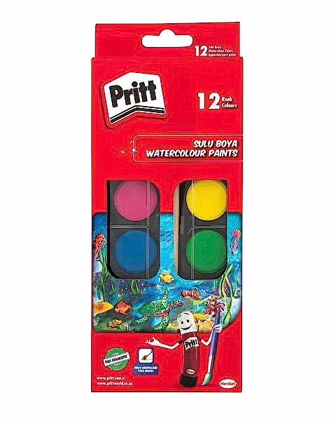 Pritt 12 Renk Sulu Boya Büyük Tablet