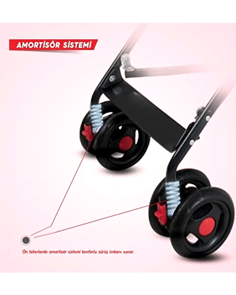 Rival Tokyo Baston Bebek Arabası Kırmızı RV108