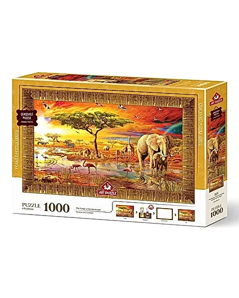 Savana'nın Kralları Çerçeveli Puzzle 1000 Parça