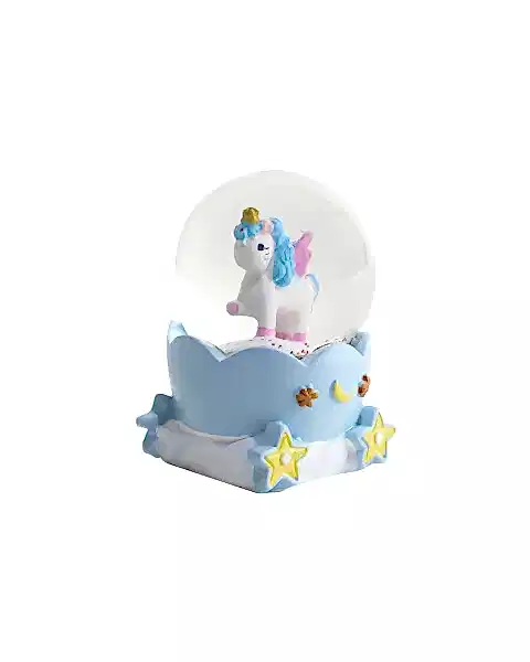 Mini Işıklı Renkli Unicorn Kar Küresi