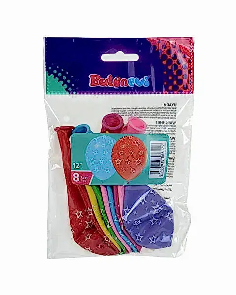 Yıldız Baskılı 8'li Balon