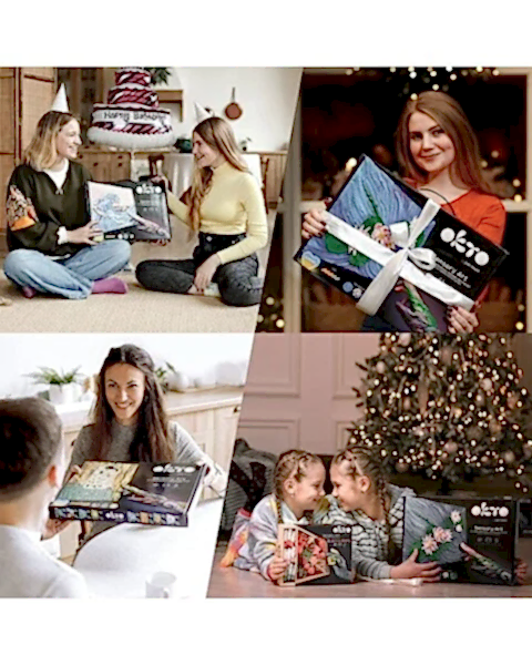 OKTO The Great Wave of Kanagawa 3D Duyusal Sanat Seti