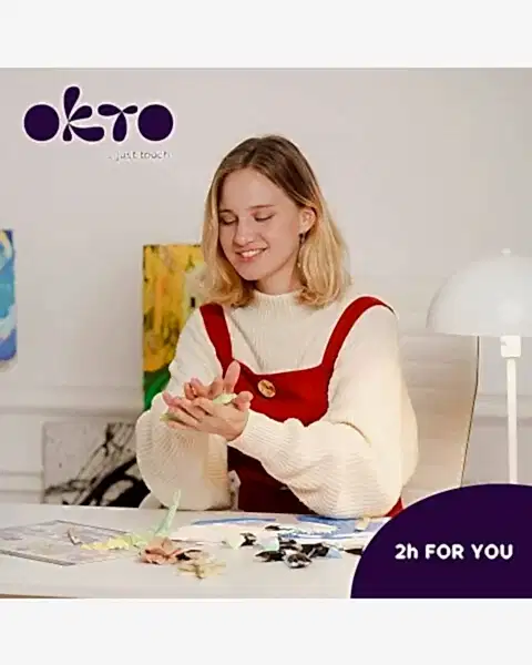 OKTO The Great Wave of Kanagawa 3D Duyusal Sanat Seti