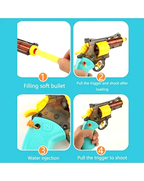 2'si 1 Arada Dart Atan Revolver Su Tabancası