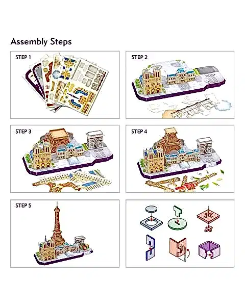 Cubic Fun City Line Paris 3D Puzzle 114 Parça