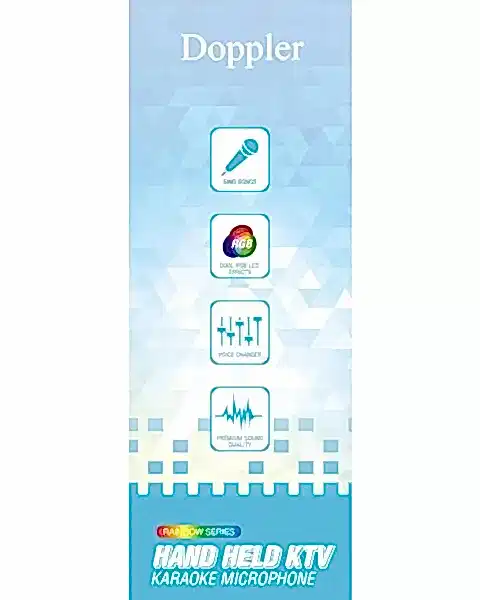 Doppler Rainbow Karaoke Mavi Mikrofon