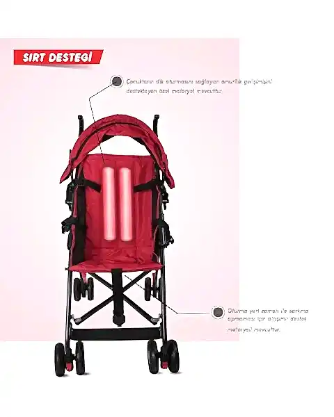 Rival Tokyo Baston Bebek Arabası Fuşya RV108