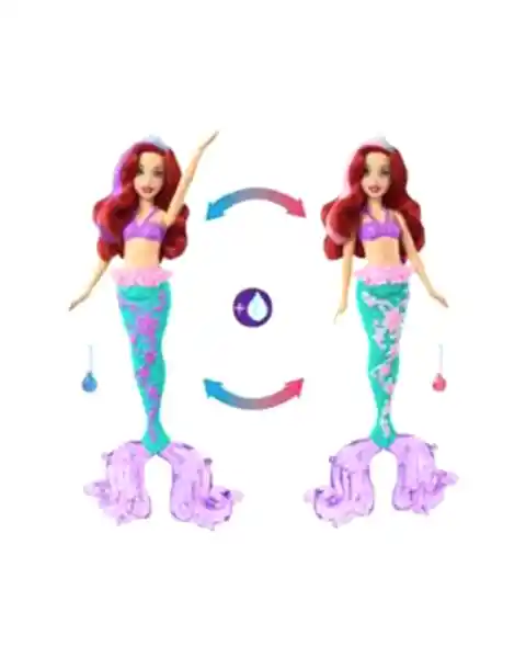 Disney Prenses Muhteşem Renk Değiştiren Saçlı Deniz Kızı Ariel HLW00