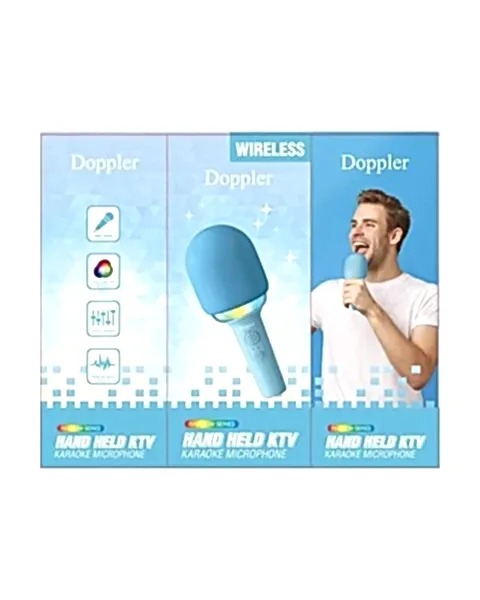 Doppler Rainbow Karaoke Mavi Mikrofon