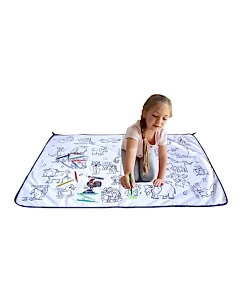 Matrax Oyuncak Boyama Halısı ve 12'li Boya Kalemi Seti