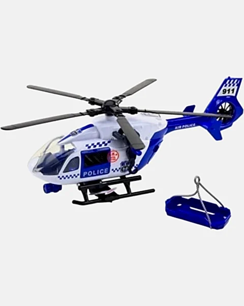 Pervaneli Işıklı ve Sesli Sürtmeli Polis Helikopteri 30 Cm