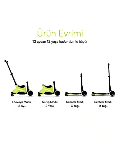 SmarTrike Xtend Büyüyebilen Ride On Scooter Lime