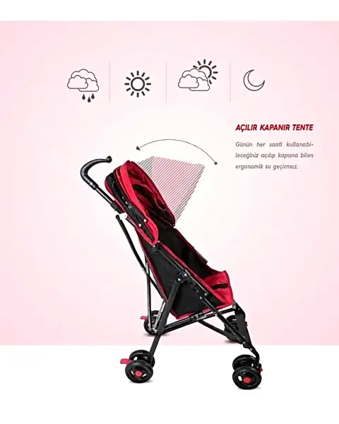 Rival Tokyo Baston Bebek Arabası Fuşya RV108