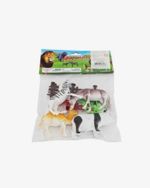 Poşetli 4 Parça Oyuncak Hayvan Seti