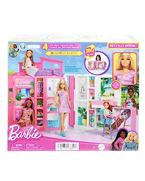 Barbie Portatif Tatil Evi Bebek ve Oyun Seti HRJ77
