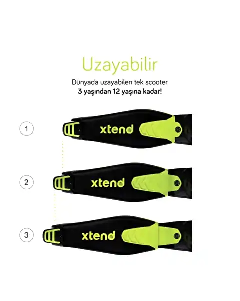SmarTrike Xtend 3 Aşamalı Büyüyebilen Çocuk Scooterı Lime