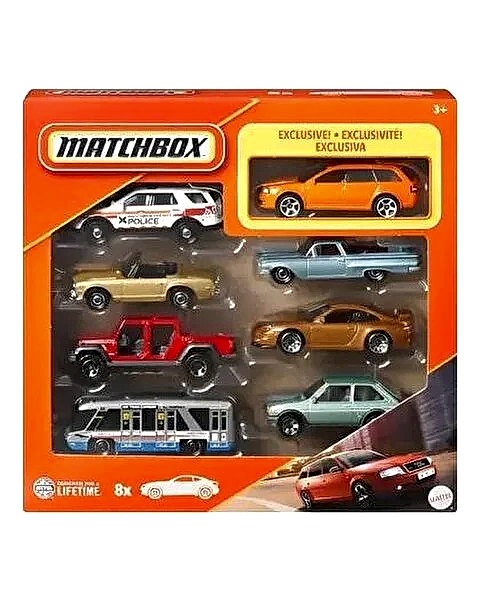Matchbox 1:64 Ölçekli Metal 8'li Araba Seti JCT84