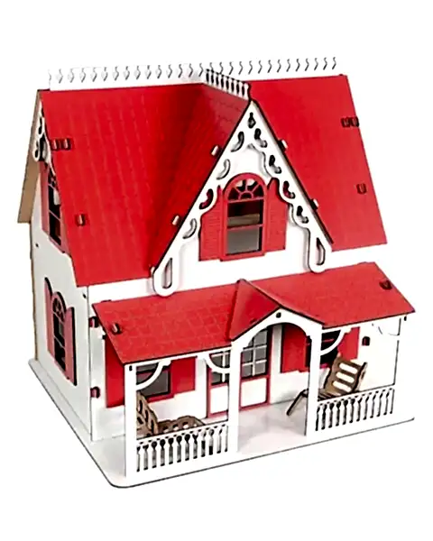 Ahşap Kırmızı Villa Ev