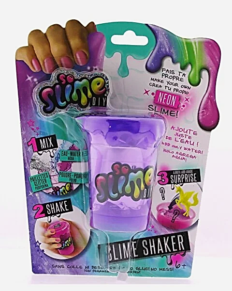 Neon Mor Slime Shaker Rainbow Tekli Paket