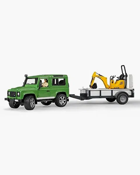 Bruder Land Rover Arazi Aracı ve Jcb Mini Kazıcı