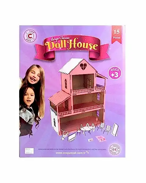 Ahşap Kalpli Ev 15 Parça