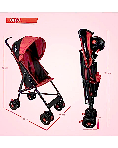 Rival Tokyo Baston Bebek Arabası Fuşya RV108