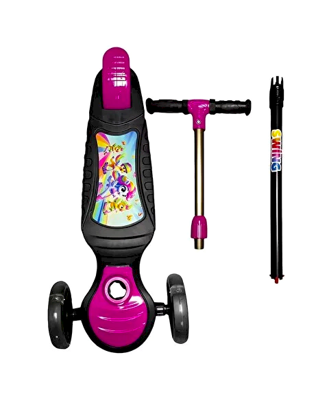 Swing Işıklı Scooter Pembe