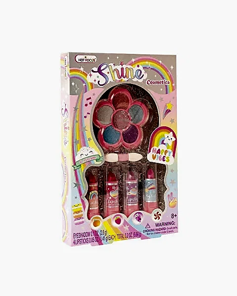 Hot Focus Rainbow Parıltılı Far ve Ruj Seti