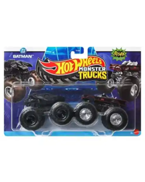 Hot Wheels Monster Trucks Güçlü İkili 1:64 Arabalar Batman & Batman Classıc Tv Series JCC80