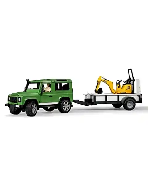 Bruder Land Rover Arazi Aracı ve Jcb Mini Kazıcı