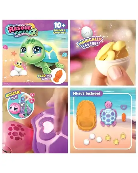 Silverlit Sesli ve Işıklı Hareketli Rescue Deniz Kaplumbağası Yeşil