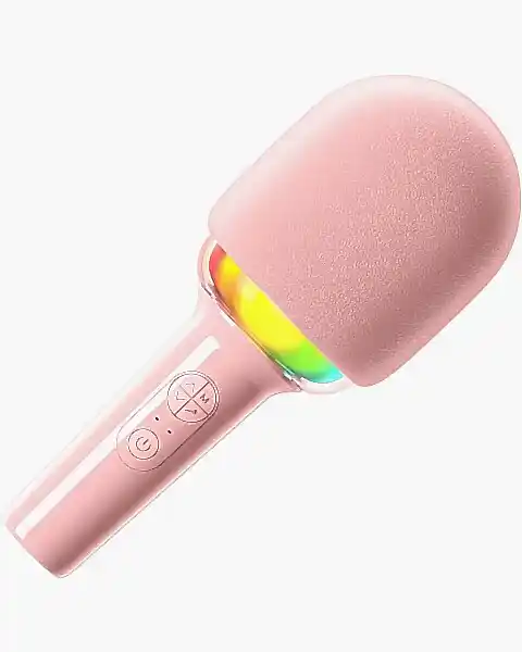 Doppler Rainbow Karaoke Pembe Mikrofon