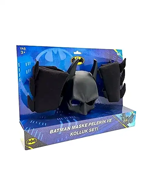 Batman Maske Pelerin Kolluk 3’lü Set