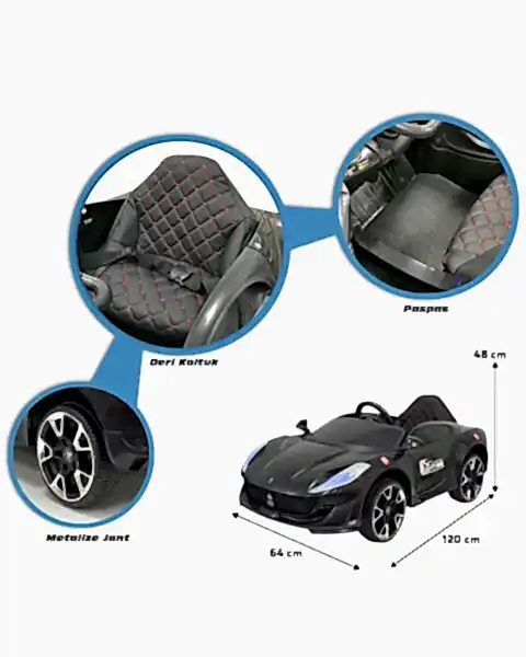 Favori Gt 12 Volt Akülü Araba Siyah