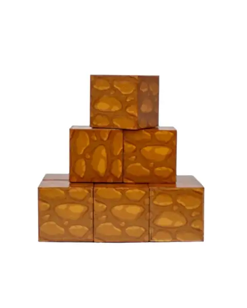 Megacraft Manyetik Bloklar Kahverengi Odun Desenli Blok