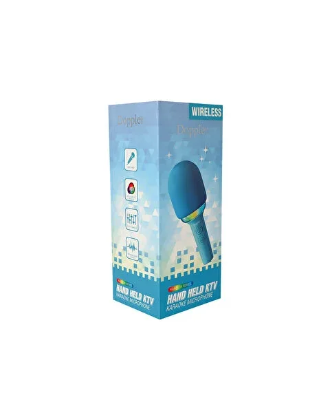 Doppler Rainbow Karaoke Mavi Mikrofon