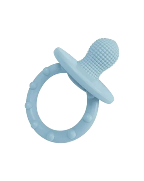 Emzik Şeklinde Silikon Diş Kaşıyıcı Mavi