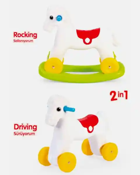 Sallanan Tekerlekli At İkisi Bir Arada