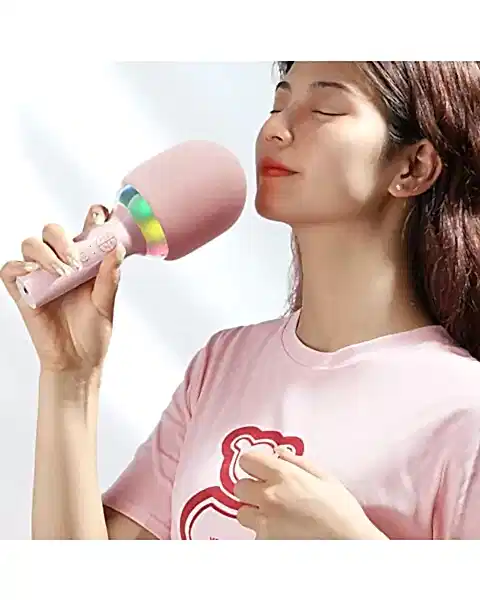 Doppler Rainbow Karaoke Pembe Mikrofon