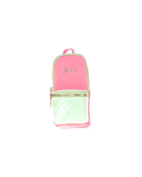 Kaukko Bright Üç Gözlü Pembe Kalem Çantası